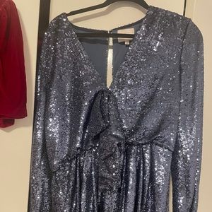 Cinq a cept glittery blue dress